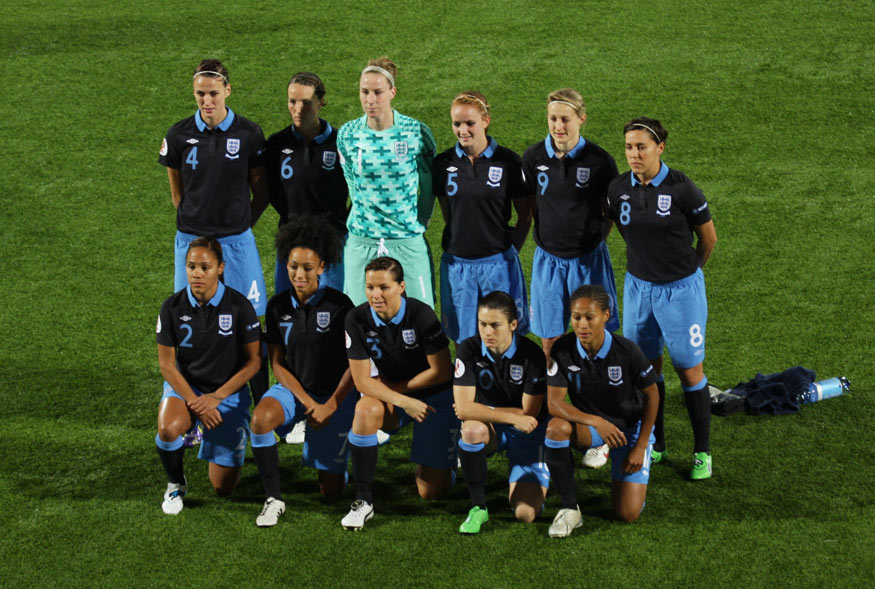 England line up ahead of their Euro 2013 qualifier in Holland (image courtesy of Caa Ents)